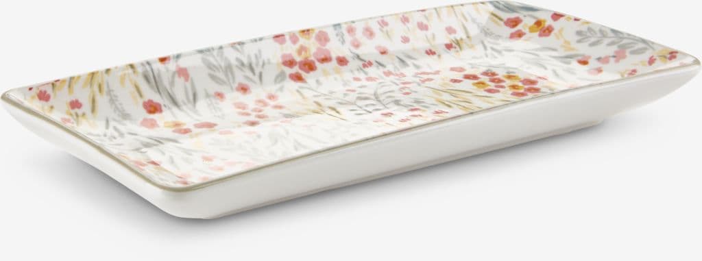Travessa EMIL L11xC25cm com flores