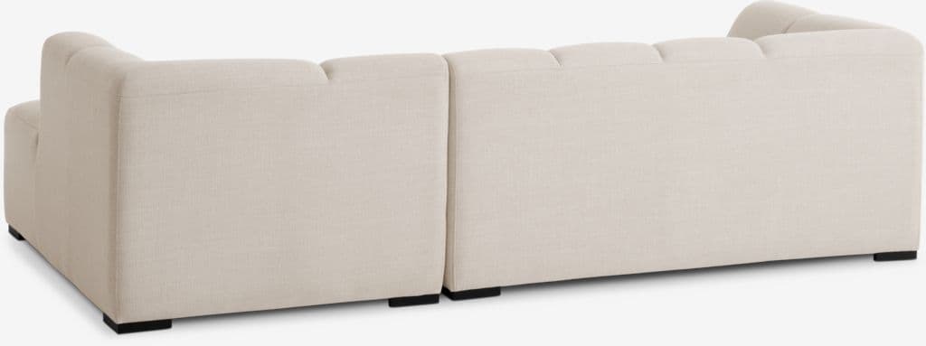 Sofá ALLESE chaise-longue direita tecido bege