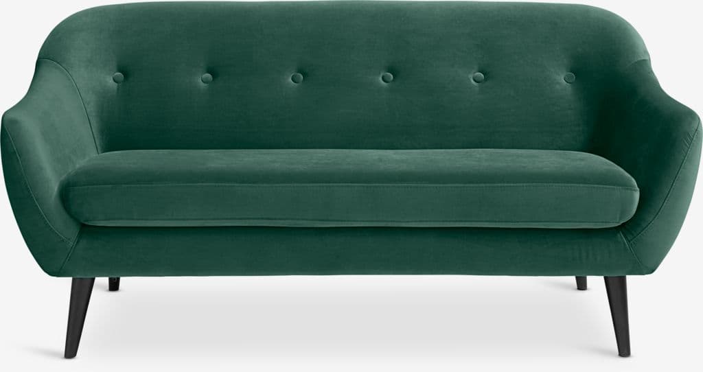 Sofá EGEDAL 2,5 lugares veludo verde
