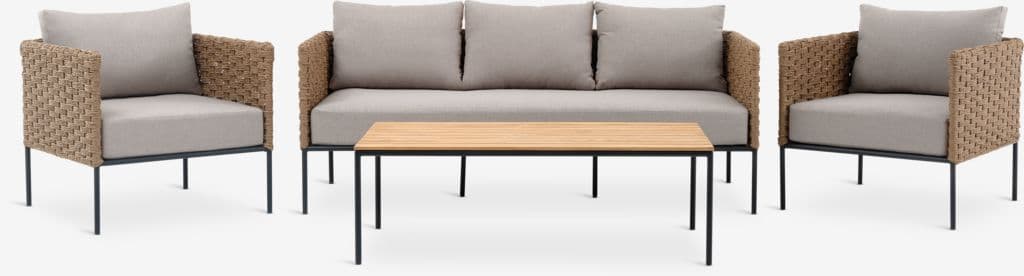 Lounge set DAMFENNER 5 lugares natural