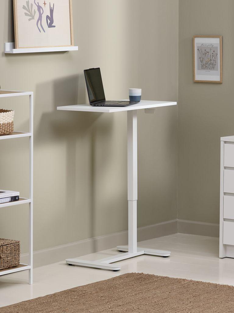 Mesa altura regulável a gás LUNDTOFT 40x70 branco