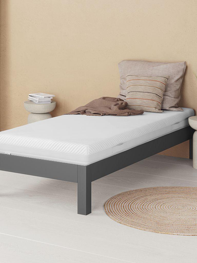 Estrutura de cama KILDEN 90x200 cinzento escuro