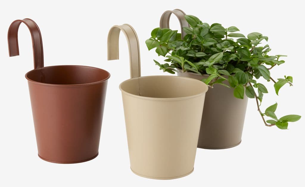 Vaso para varanda BILLE Ø12xA19 sortido
