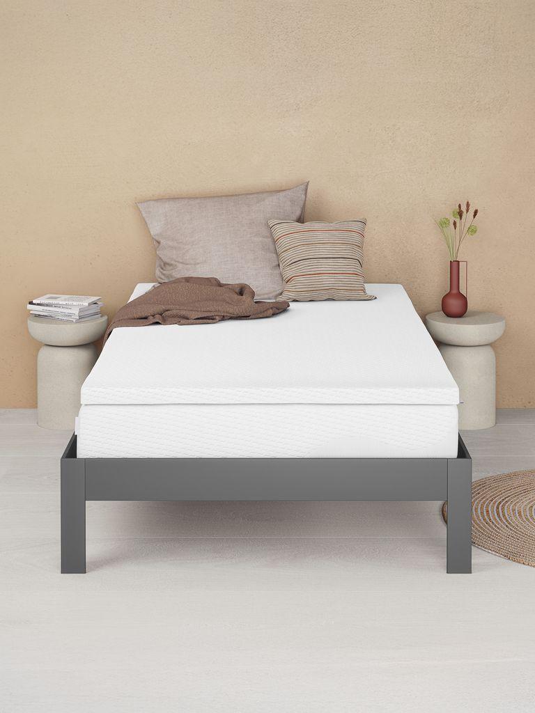 Estrutura de cama KILDEN 90x200 cinzento escuro