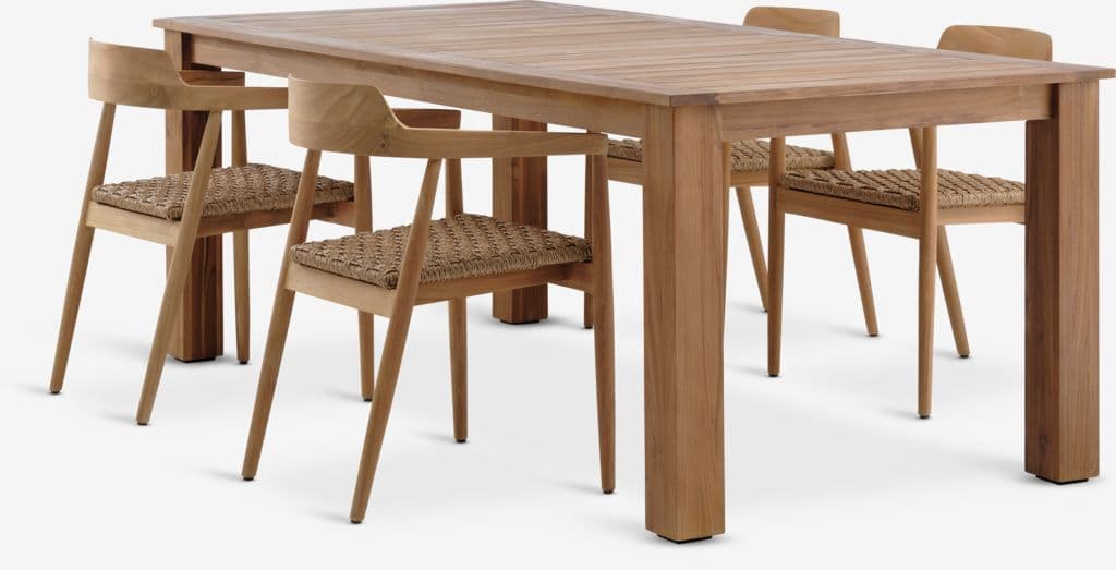 DRAMMEN C210 mesa teca + 4 TOREKOV cadeira teca