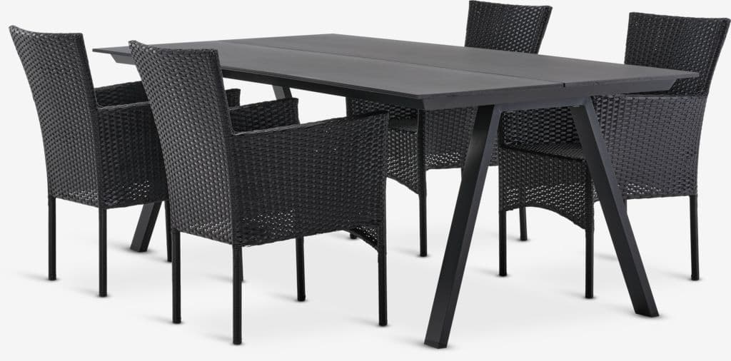 FAUSING C220 mesa + 4 AIDT cadeira preto