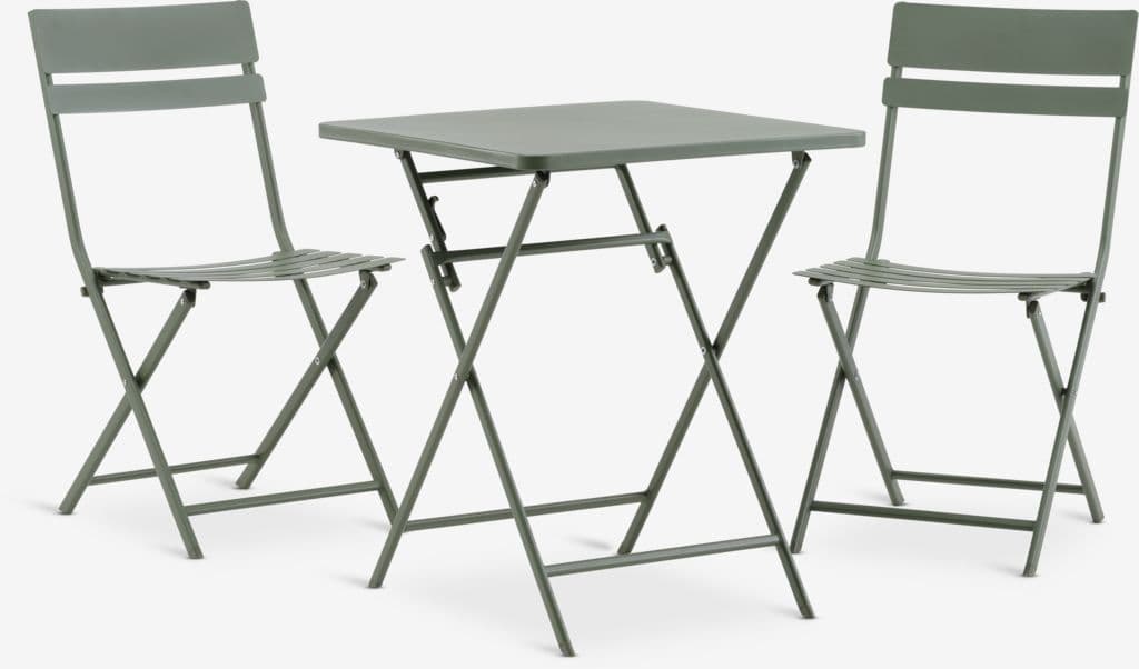 Conjunto de bistrô ABORG L60xC60 verde