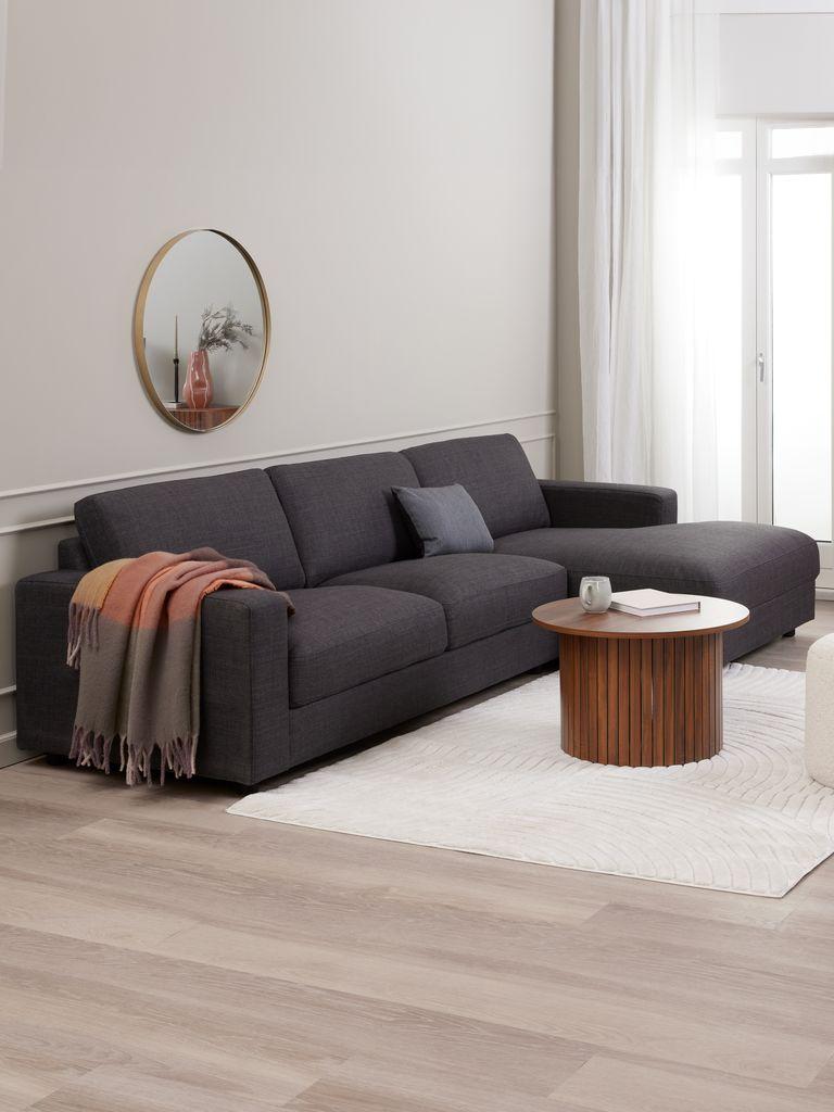 Sofá KONGSMARK chaise-longue cinzento escuro