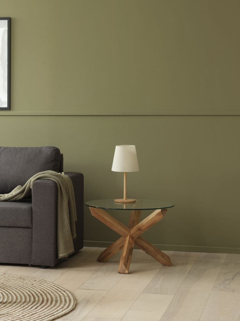 Mesa de centro AGERBY Ø60 vidro/carvalho