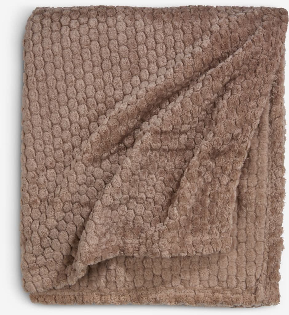 Manta polar ROSENVIAL 130x160 cor areia escuro