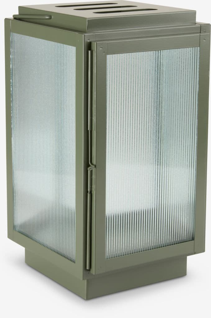 Lanterna BRUMBASSE L15xC16xA28cm verde-azeitona