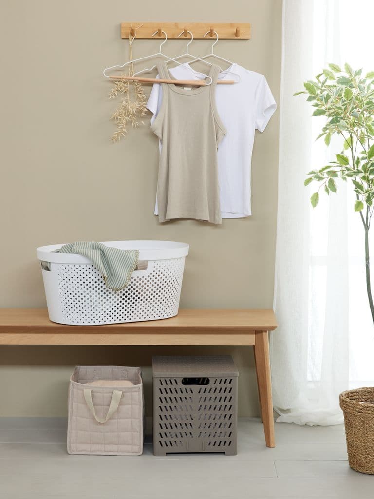 Cesto de roupa INFINITY L59xC38xA27cm branco