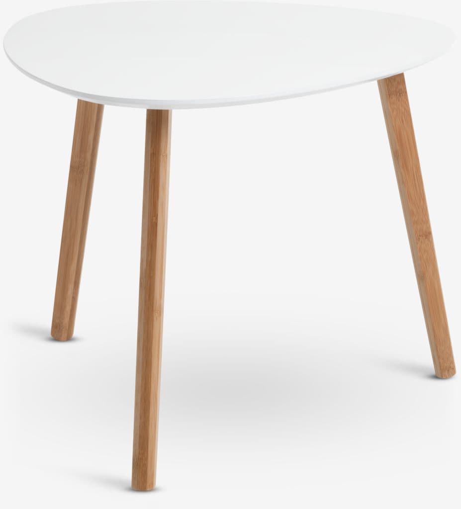 Mesa de apoio TAPS 55x55 branco/bambu