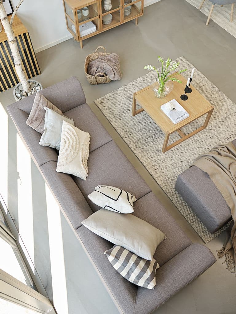Almofada decorativa HVITVEIS 45x45 branco/preto
