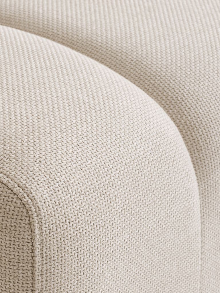 Sofá ALLESE chaise-longue direita tecido bege