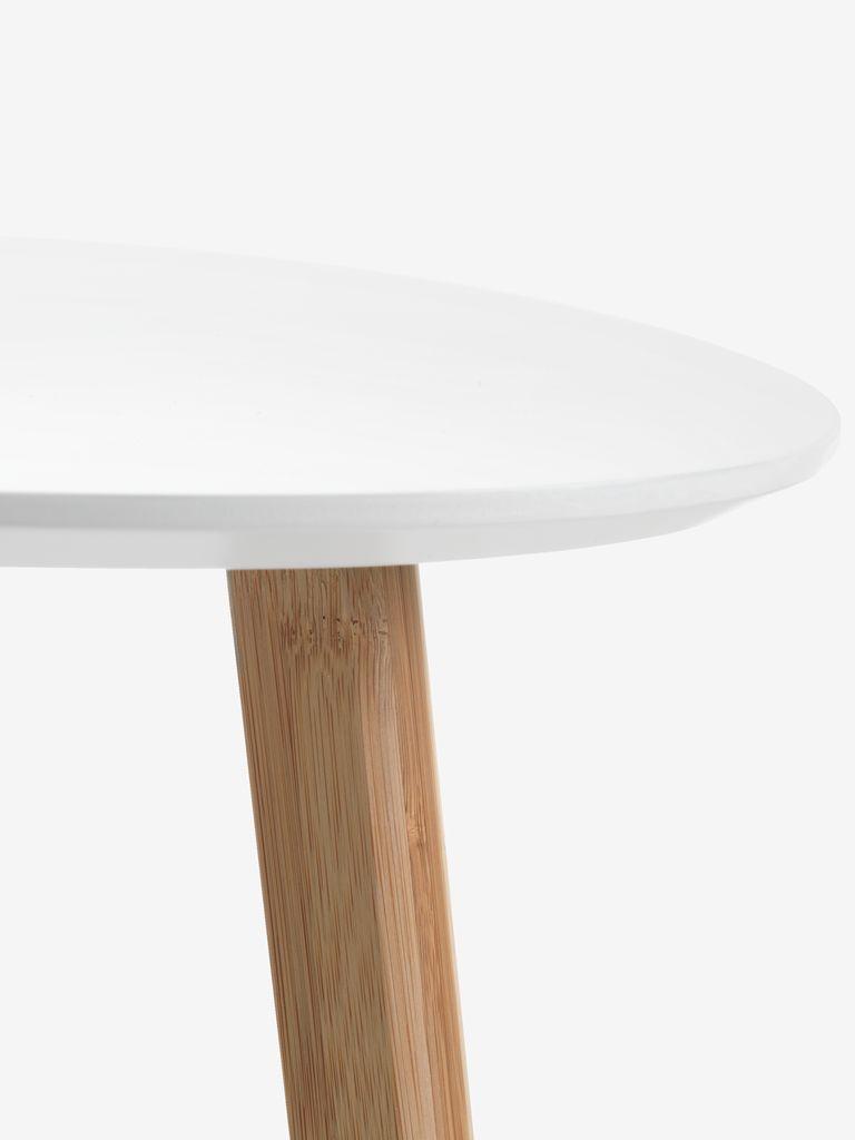 Mesa de apoio TAPS 55x55 branco/bambu