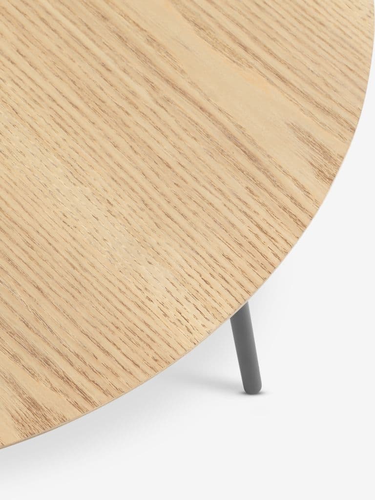 Mesa de apoio NYBO Ø55 cor carvalho/preto