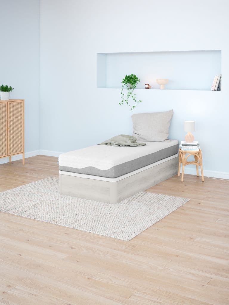 Base sommier 90x190cm SKJELA GA45 cinzento claro