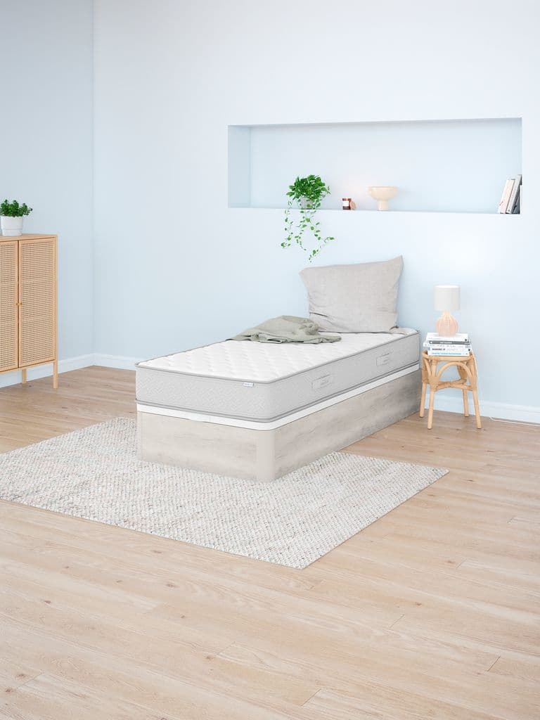 Base sommier 90x190cm SKJELA GA45 cinzento claro