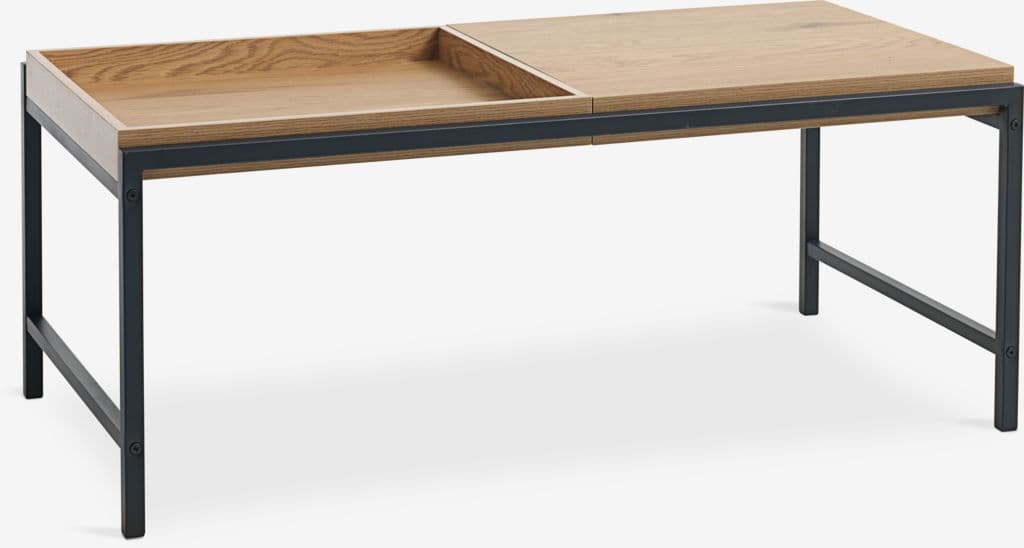 Mesa de centro TRAPPEDAL 50x100 carvalho/preto