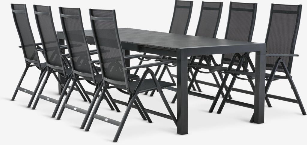 HESTEHAVE C205/275 mesa + 4 LOMMA cadeira preto