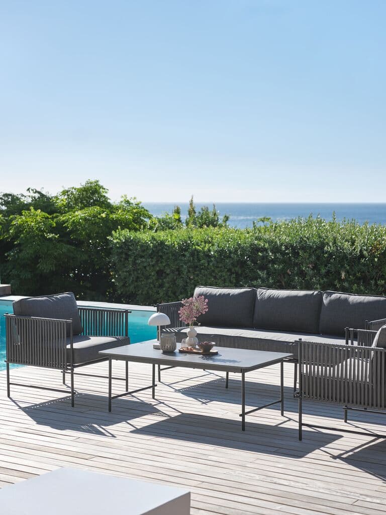 Lounge set STOVNER 5 lugares cinzento