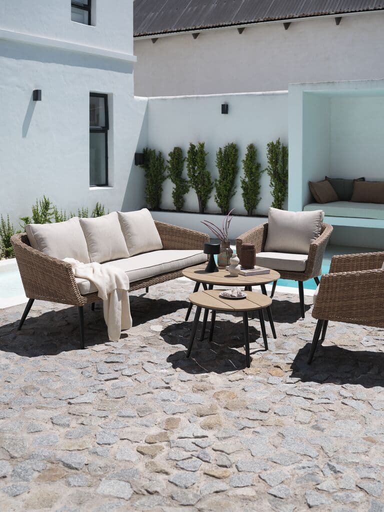 Lounge set UDSTRUP 5 lugares natural