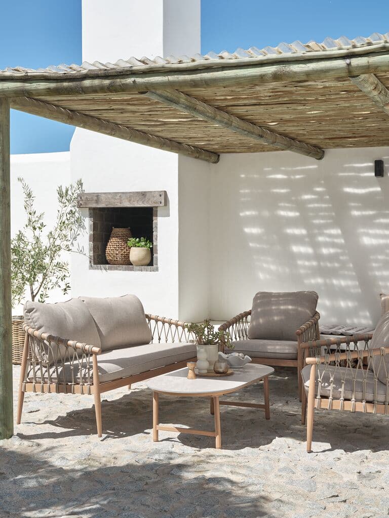 Lounge set DRUMMEHOLM 5 lugares natural
