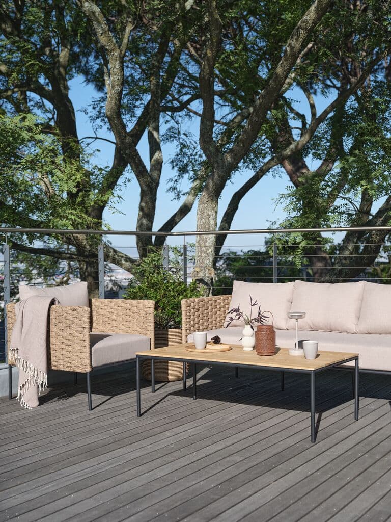 Lounge set DAMFENNER 5 lugares natural