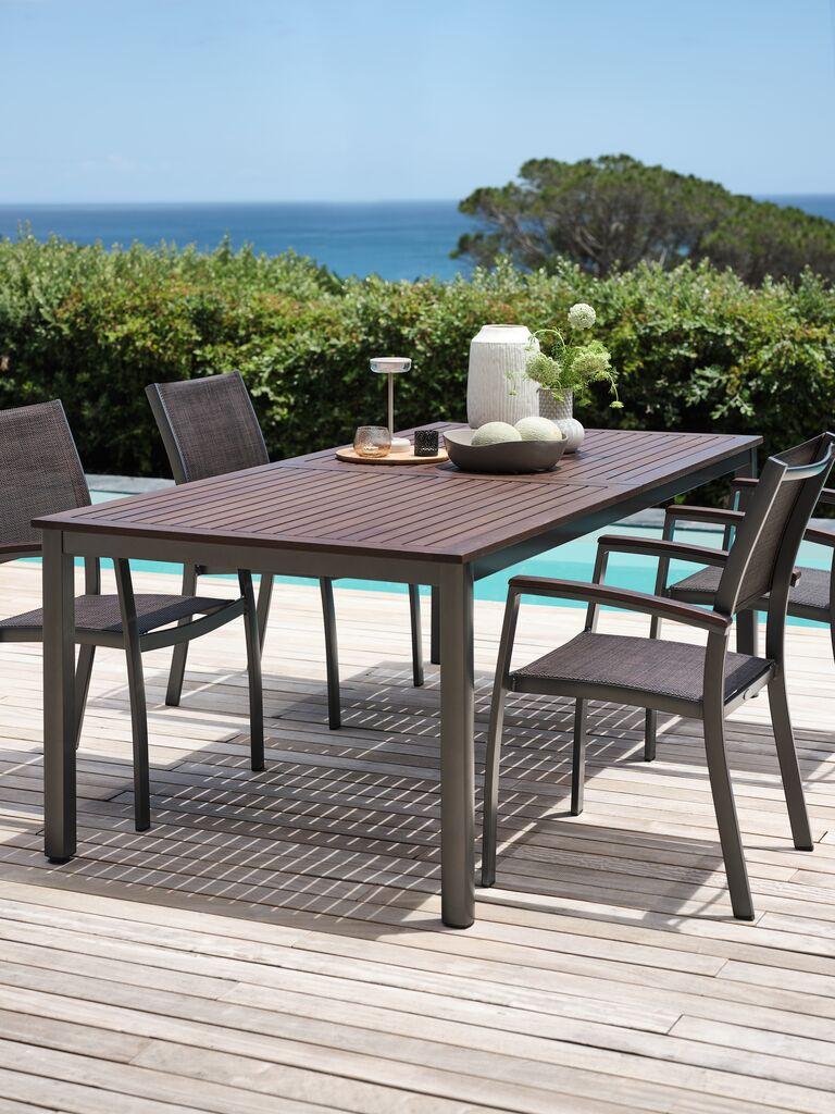 Mesa de jardim YTTRUP L100xC210/300 madeira