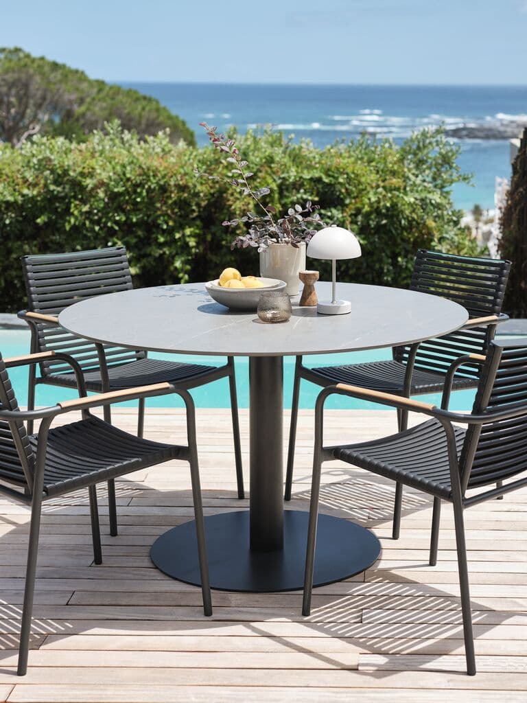 Mesa de jardim VAMDRUP Ø120 cinzento