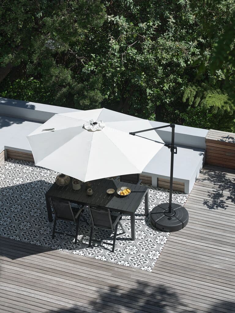 Guarda-sol suspenso TRONDHEIM Ø300 creme