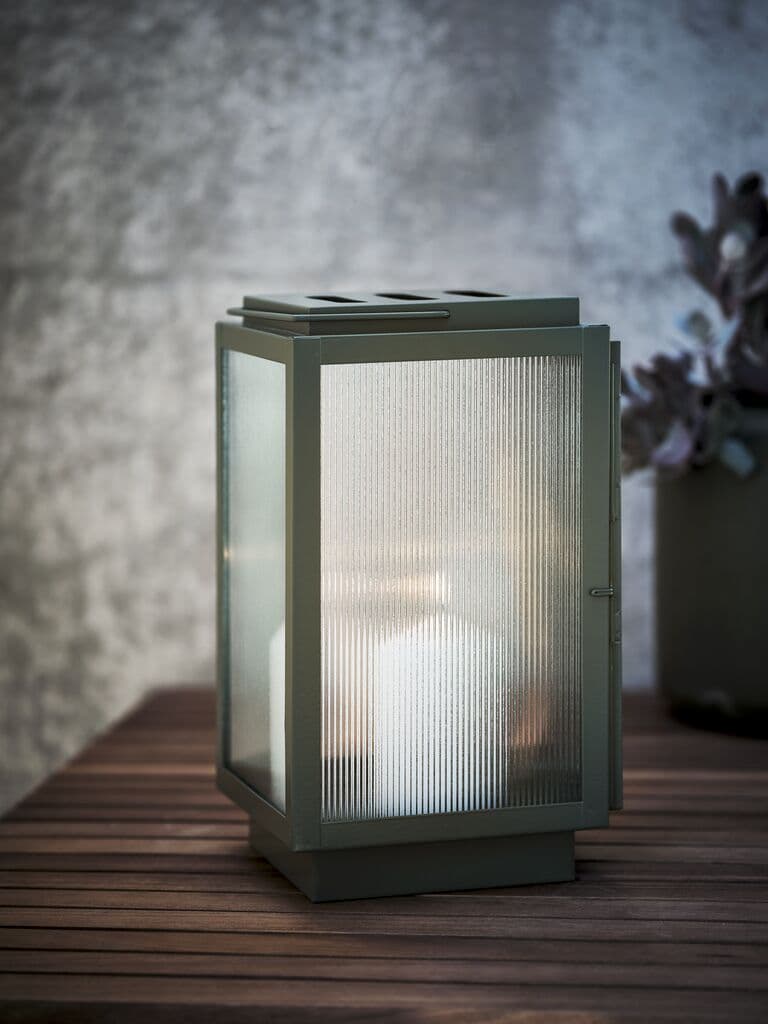 Lanterna BRUMBASSE L15xC16xA28cm verde-azeitona