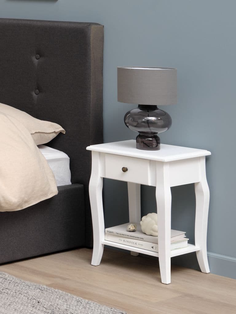 Mesa de cabeceira MALLING 1 gaveta 1 prateleira branco