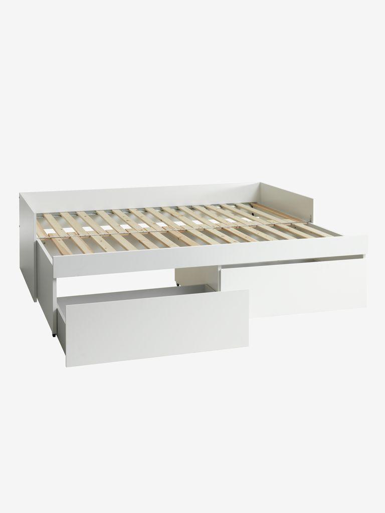 Cama com arrumação TANGBJERG 90/180x200 branco