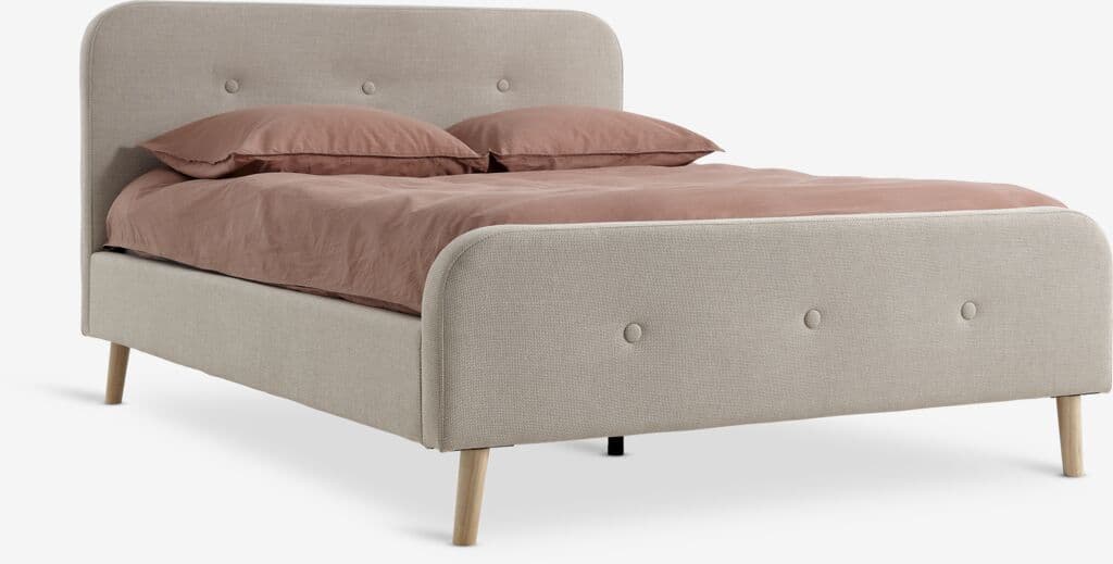 Estrutura de cama KONGSBERG 140x190 bege