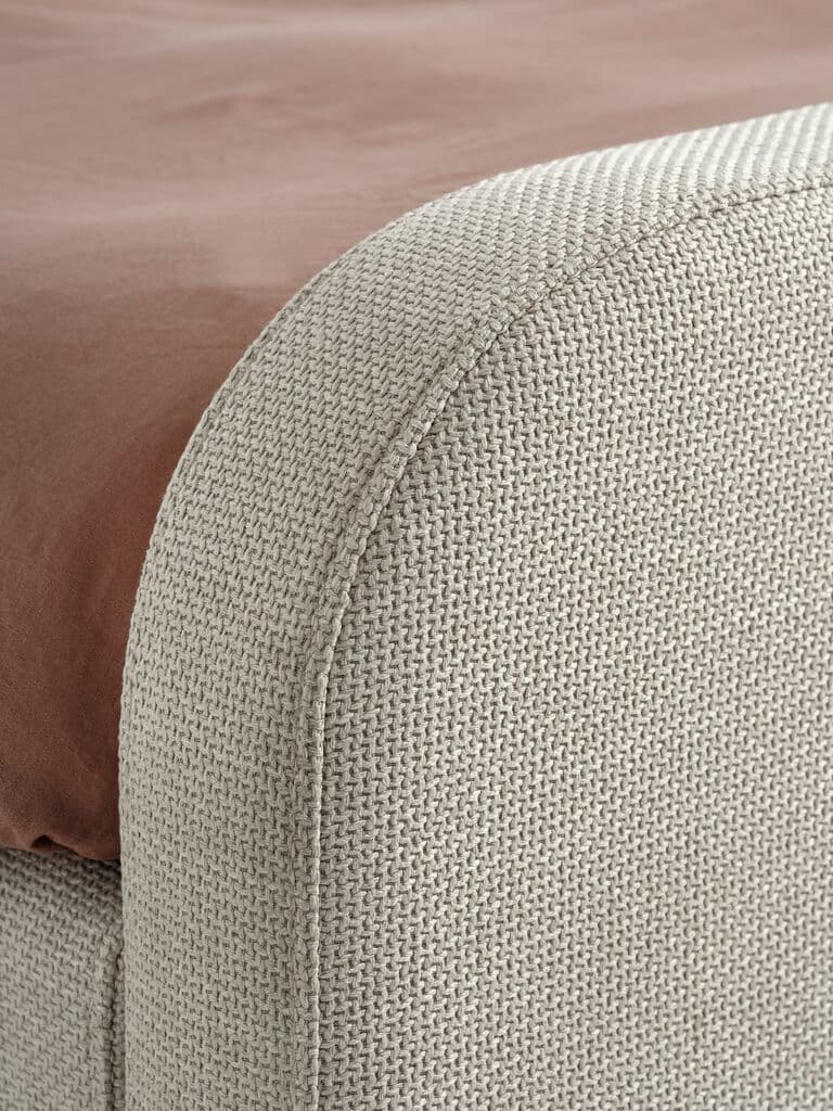 Estrutura de cama KONGSBERG 180x200 tecido bege