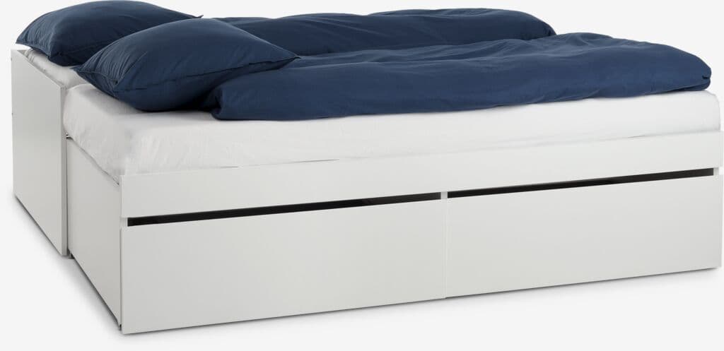 Cama com arrumação TANGBJERG 90/180x200 branco