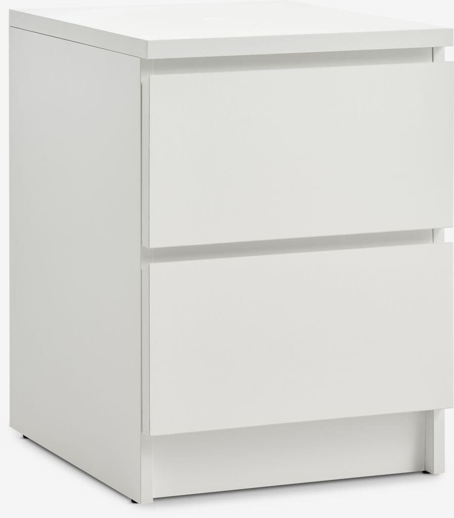 Mesa de cabeceira LIMFJORDEN 2 gavetas branco
