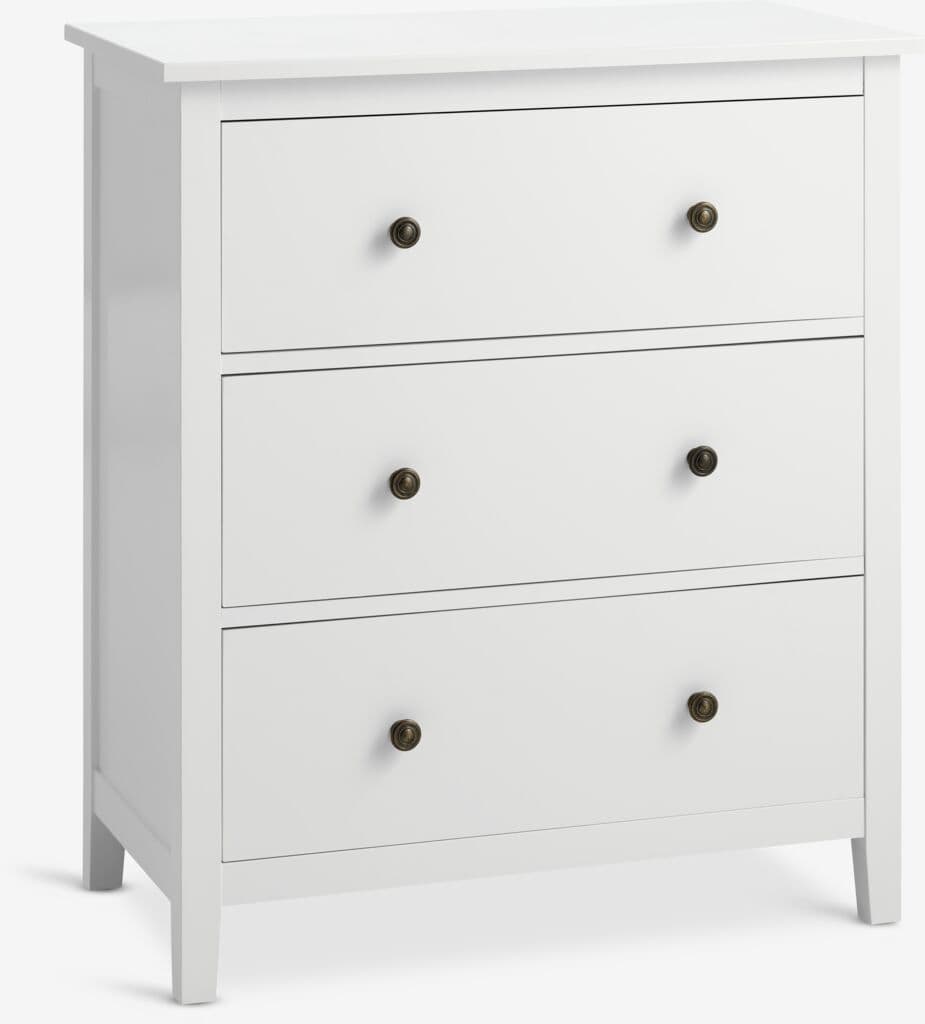 Cómoda NORDBY 3 gavetas branco