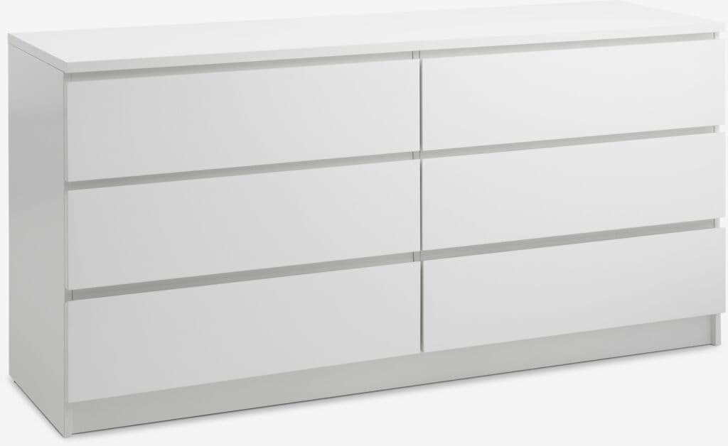 Cómoda LIMFJORDEN 3+3 gavetas branco