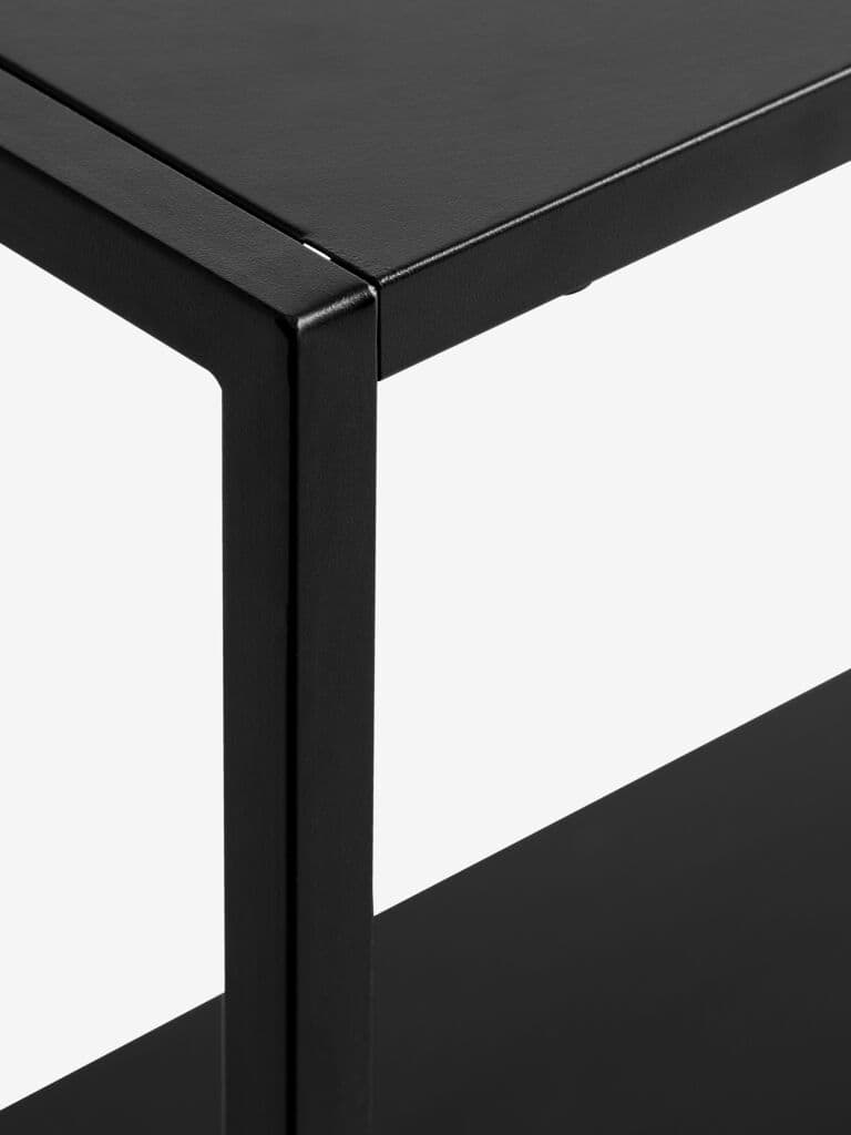 Mesa consola VIRUM 26x80 com prateleira preto