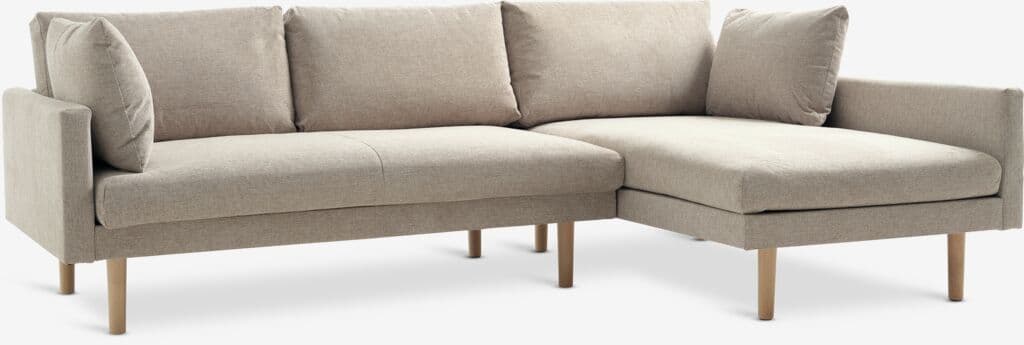 Sofá HVIDBJERG chaise-longue areia