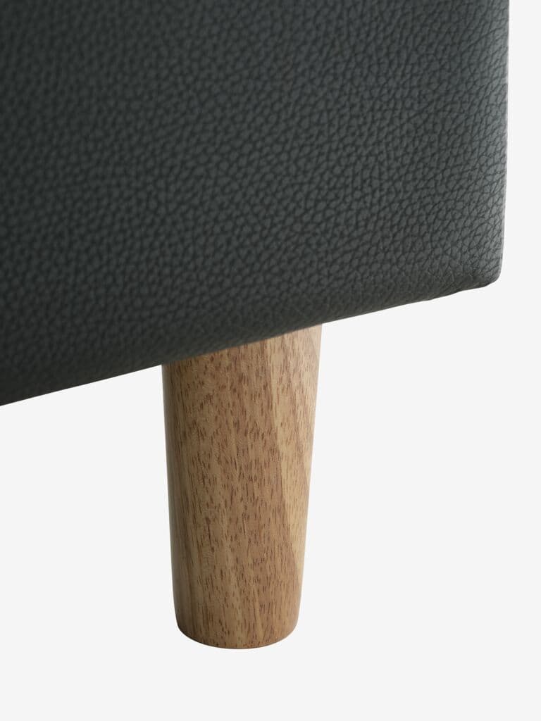 Sofá FALSLEV chaise-longue pele sintética preto