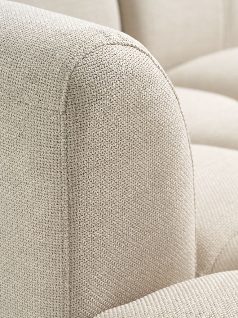 Sofá ALLESE chaise-longue esquerda tecido bege