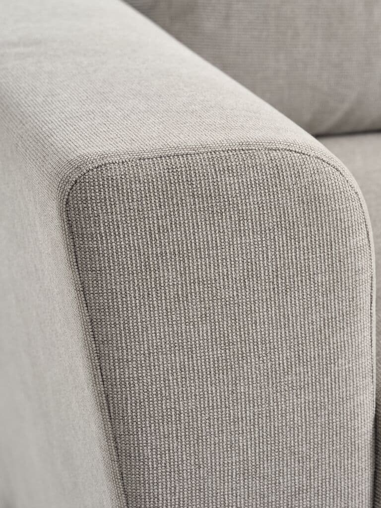 sofá-cama chaise-longue VEJLBY tecido areia claro