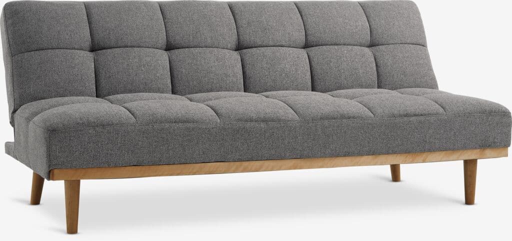 Sofá-cama NEJEDE tecido cinzento claro