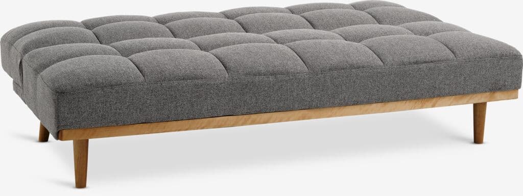 Sofá-cama NEJEDE tecido cinzento claro