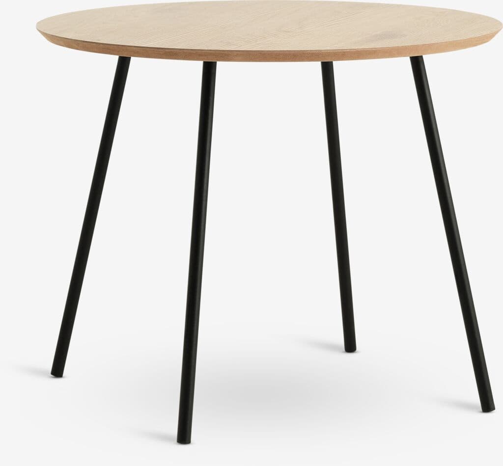 Mesa de apoio NYBO Ø55 cor carvalho/preto