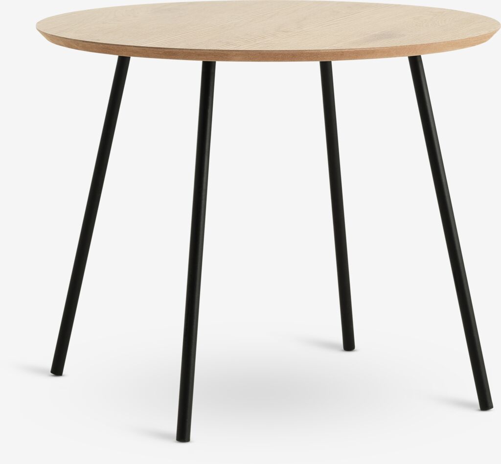 Mesa de apoio NYBO Ø55 cor carvalho/preto